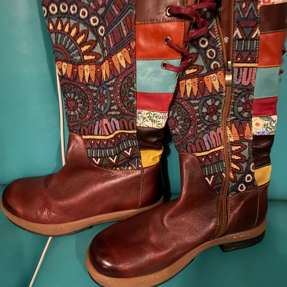 Beautiful boho tall boots